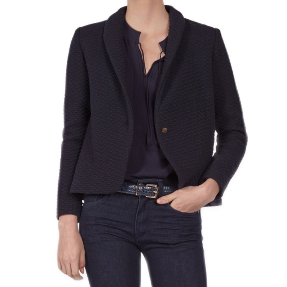 ba&sh Willow Navy Blue Blazer Jacket